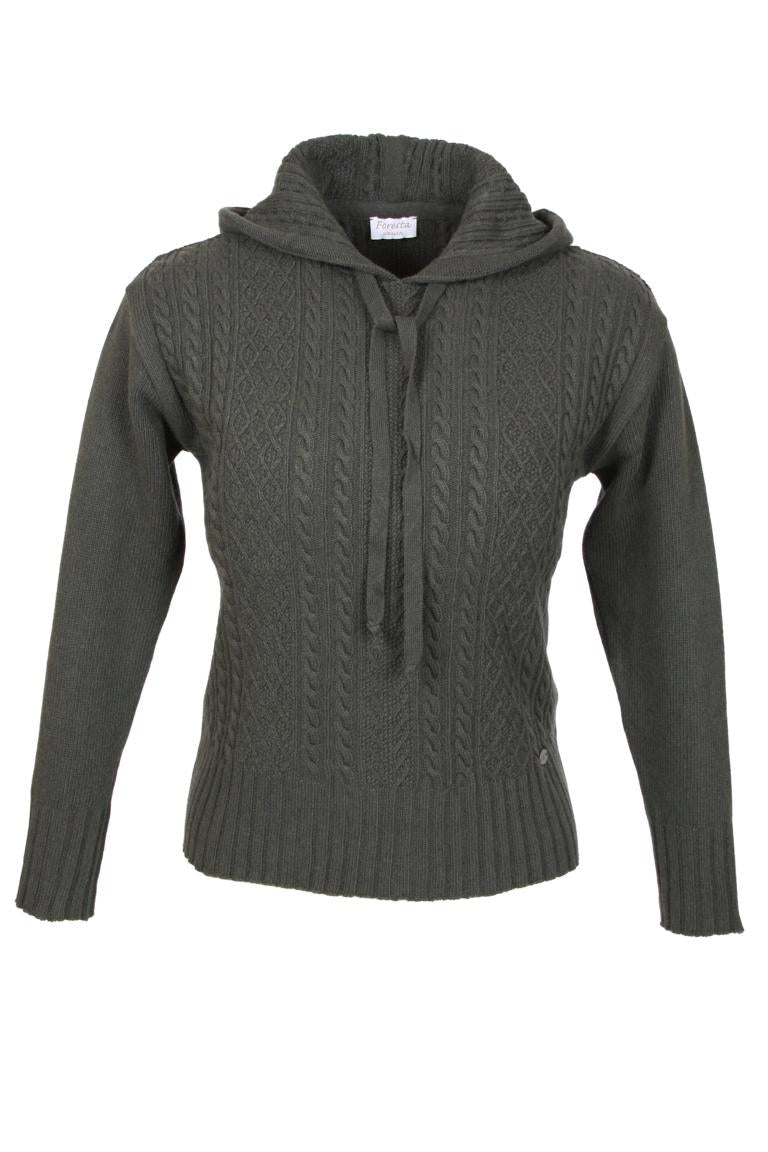 Lea Damenhoodie mit Zopfmuster Pullover 42