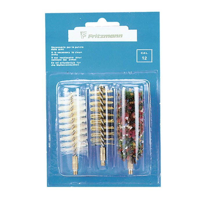 Bürstenpackung 3 - teilig mit Messingbürste Kal. 12 - Fritzmann - Wildnissport