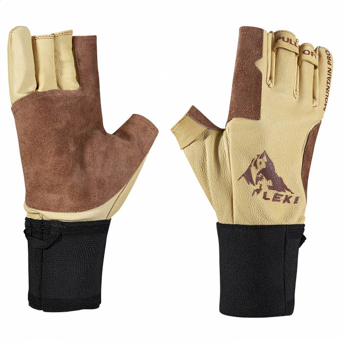 Ferrata Pro Klettersteighandschuh 8 braun Handschuhe - LEKI - Wildnissport