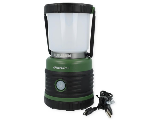 EuroTrail Nachladbare Campinglampe + Power bank