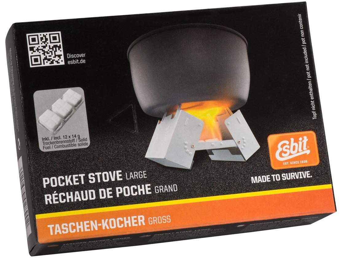 Esbit Taschenkocher groß Trockenbrennstofftabletten (12x14g)