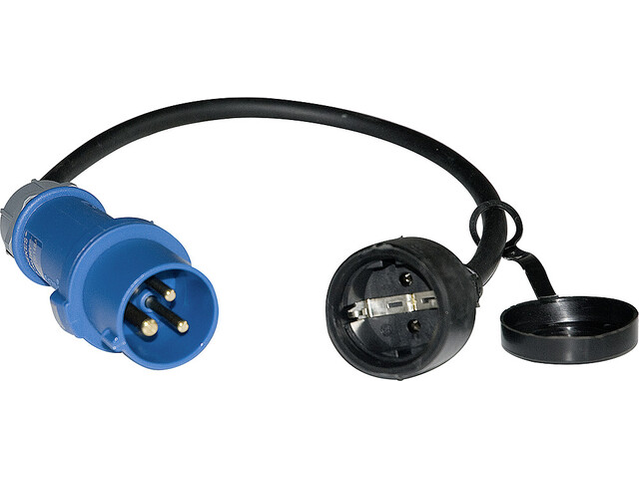 Stecker CEE auf Schukokupplung Kabellänge ohne Kontrollleuchte (0,5 m)