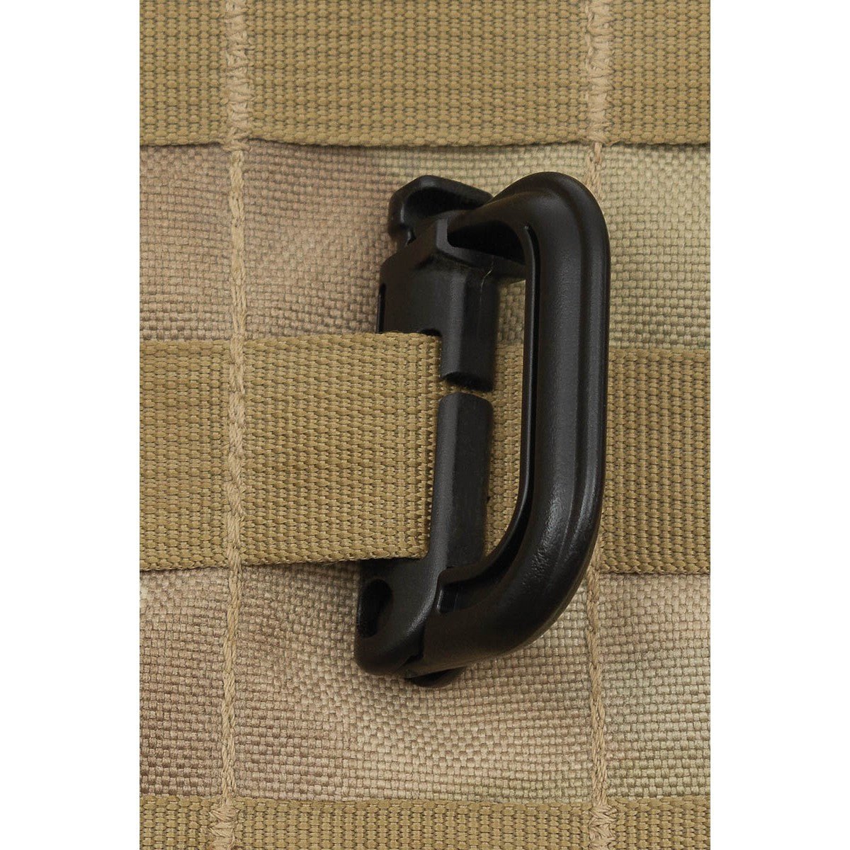 Karabiner Kunststoff Molle schwarz, 2 Stück - MFH - Wildnissport