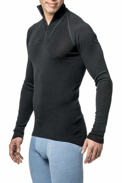 Zip Turtleneck LITE XXS Black Unterhemd - Woolpower - Wildnissport