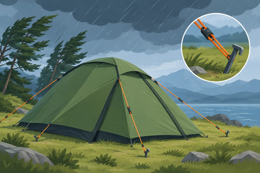 Campingzelt sturmsicher richtig abspannen