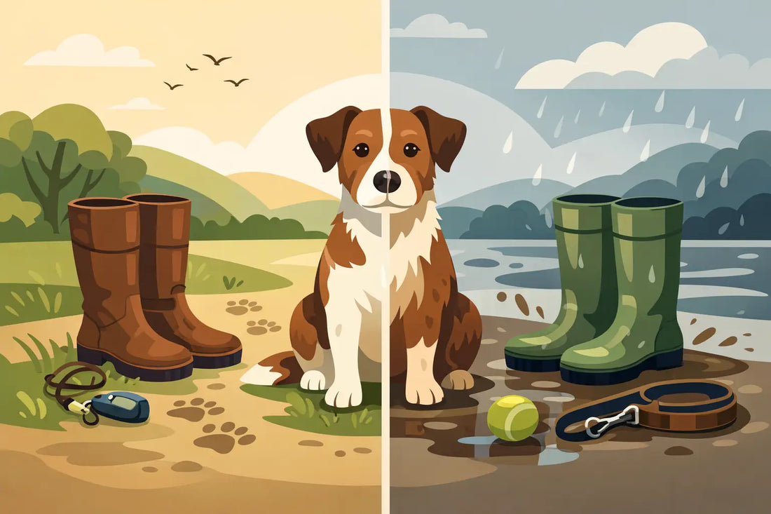 Lederstiefel oder Gummistiefel im Hundetraining?