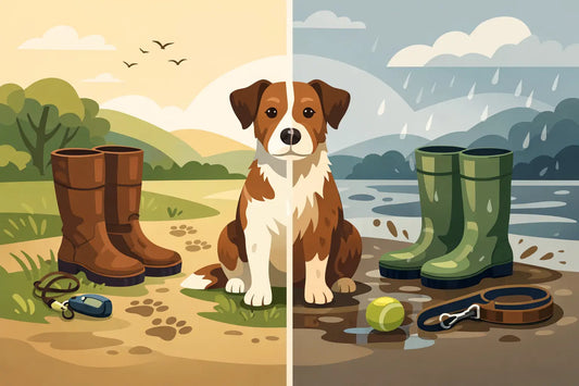 Lederstiefel oder Gummistiefel im Hundetraining?