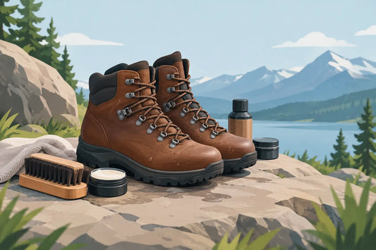 Wie pflegt man Lederschuhe richtig im Gelände?