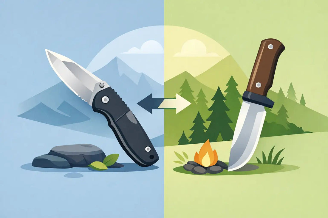 Faltmesser oder feststehendes Messer wählen - Wildnissport