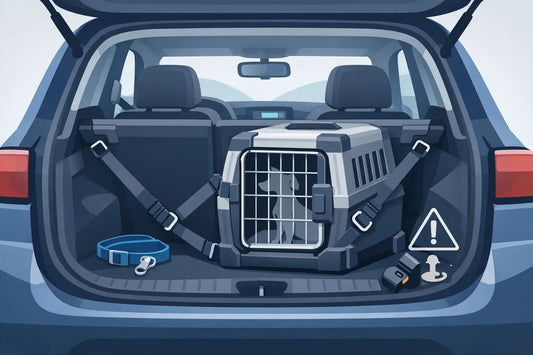 Hundetransportbox sicher im Auto befestigen - Wildnissport