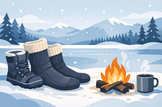 Woolpower Socken Erfahrungen im Winter - Wildnissport