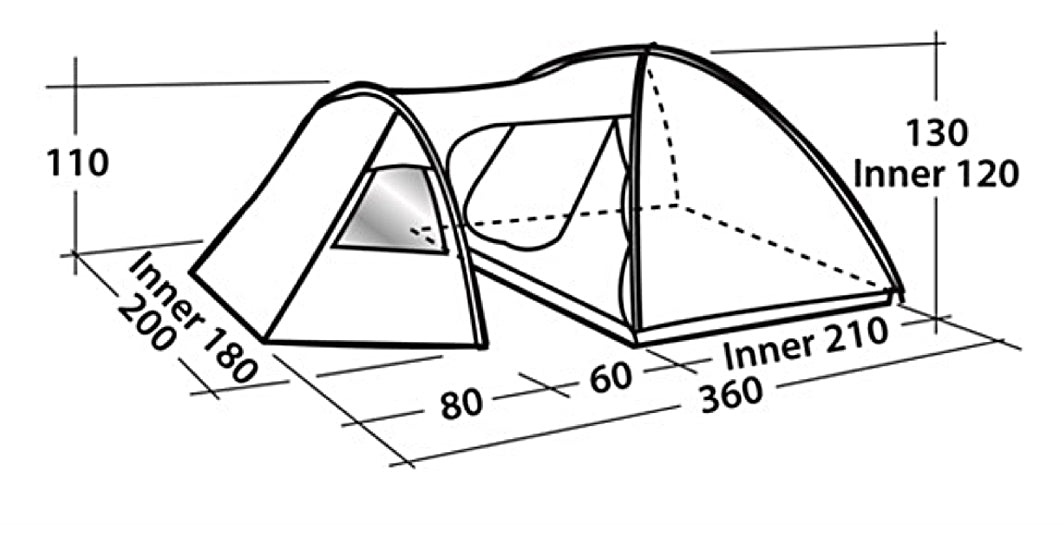 Easy Camp Eclipse 300 Kuppelzelt mit Vorraum