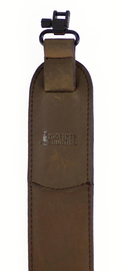 Leder Gewehrriemen mit Neopren braun