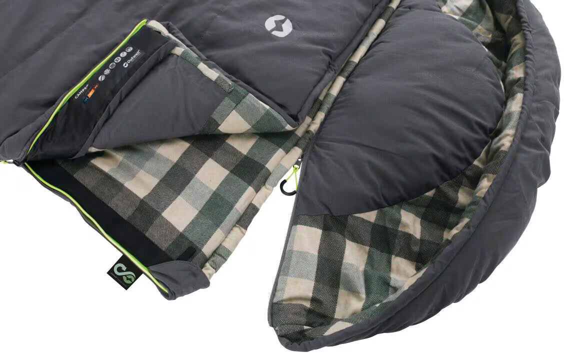 Outwell Camper Schlafsack, grau, Einheitsgröße links