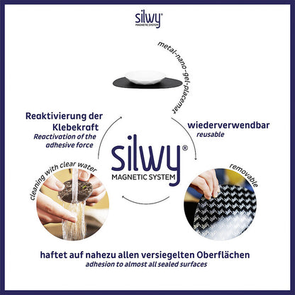 Silwy® Universal-Magnet-Teller (6er-Set) weiß