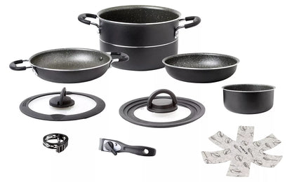 Brunner Pirate NG Topfset Aluminium mit Vacublock 9-teilig Ø 22 cm
