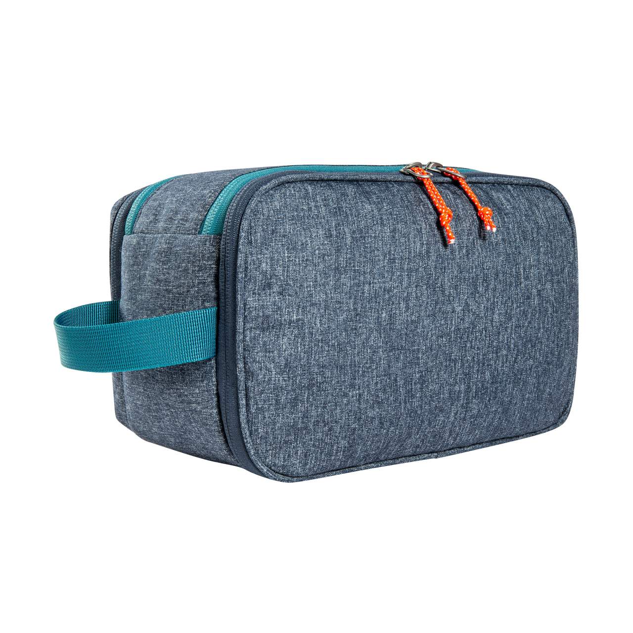 Tatonka Kulturbeutel Cosmetic Double Zip Pouch (6L) - Große Waschtasche mit doppelter Reißverschlussöffnung und Mehreren Fächern - 17 x 27 x 13 cm (Navy)