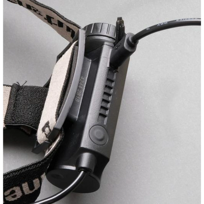 Brennenstuhl Akku LED Kopflampe LuxPremium/Stirnlampe LED mit austauschbarem Akku und Rotlicht schwarz
