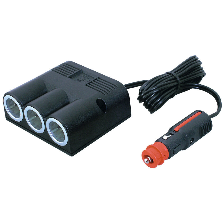 ProCar Aufbau-Dreifachsteckdose mit Kabel und Stecker, max. 16 A