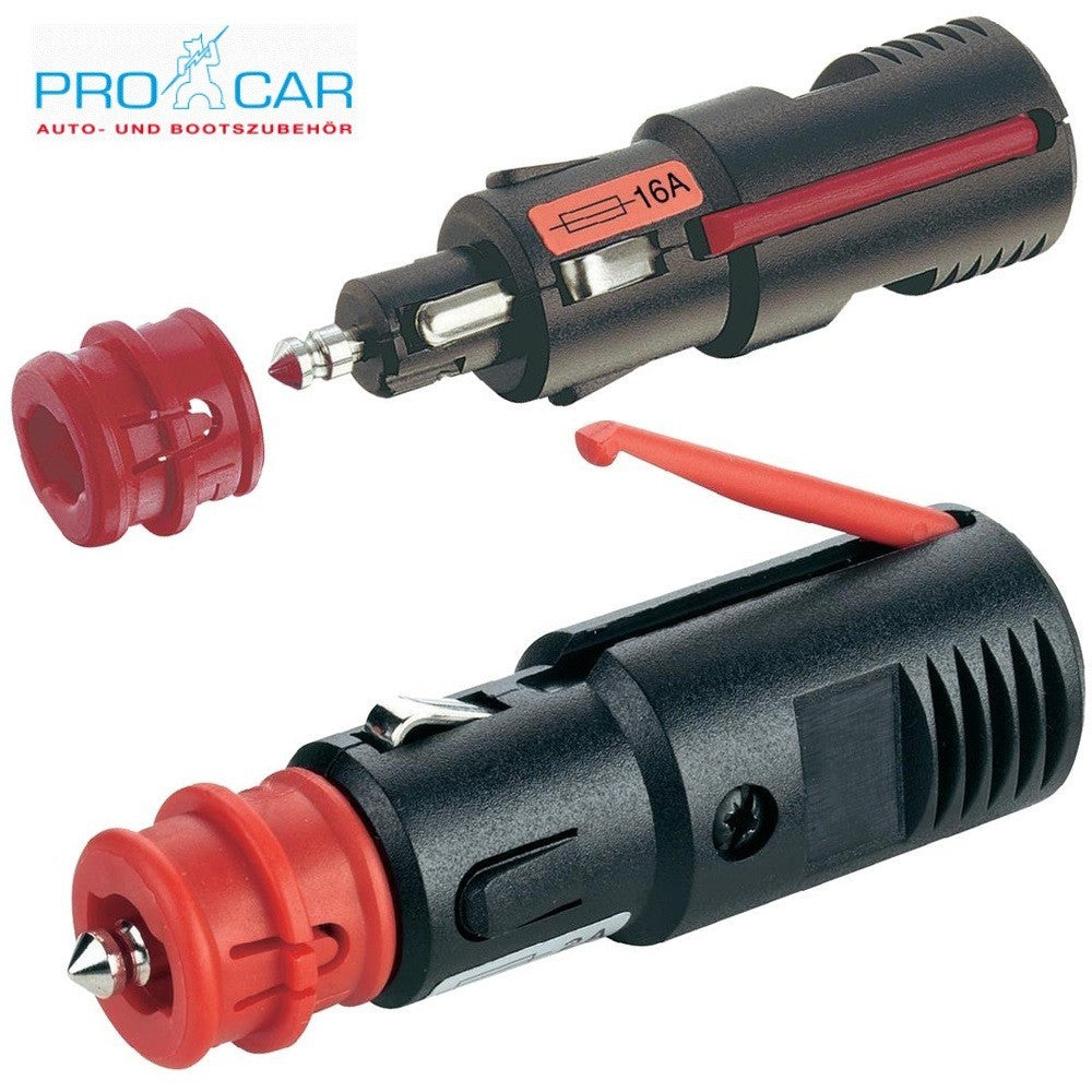 ProCar Sicherheits-Universalstecker 12-24V, 16A mit geschraubter Zugentlastung BV230258