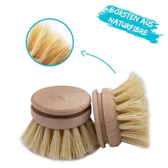 Chinchilla® 4er Set Wechselköpfe aus Holz für Spülbürste - Chinchilla - Wildnissport