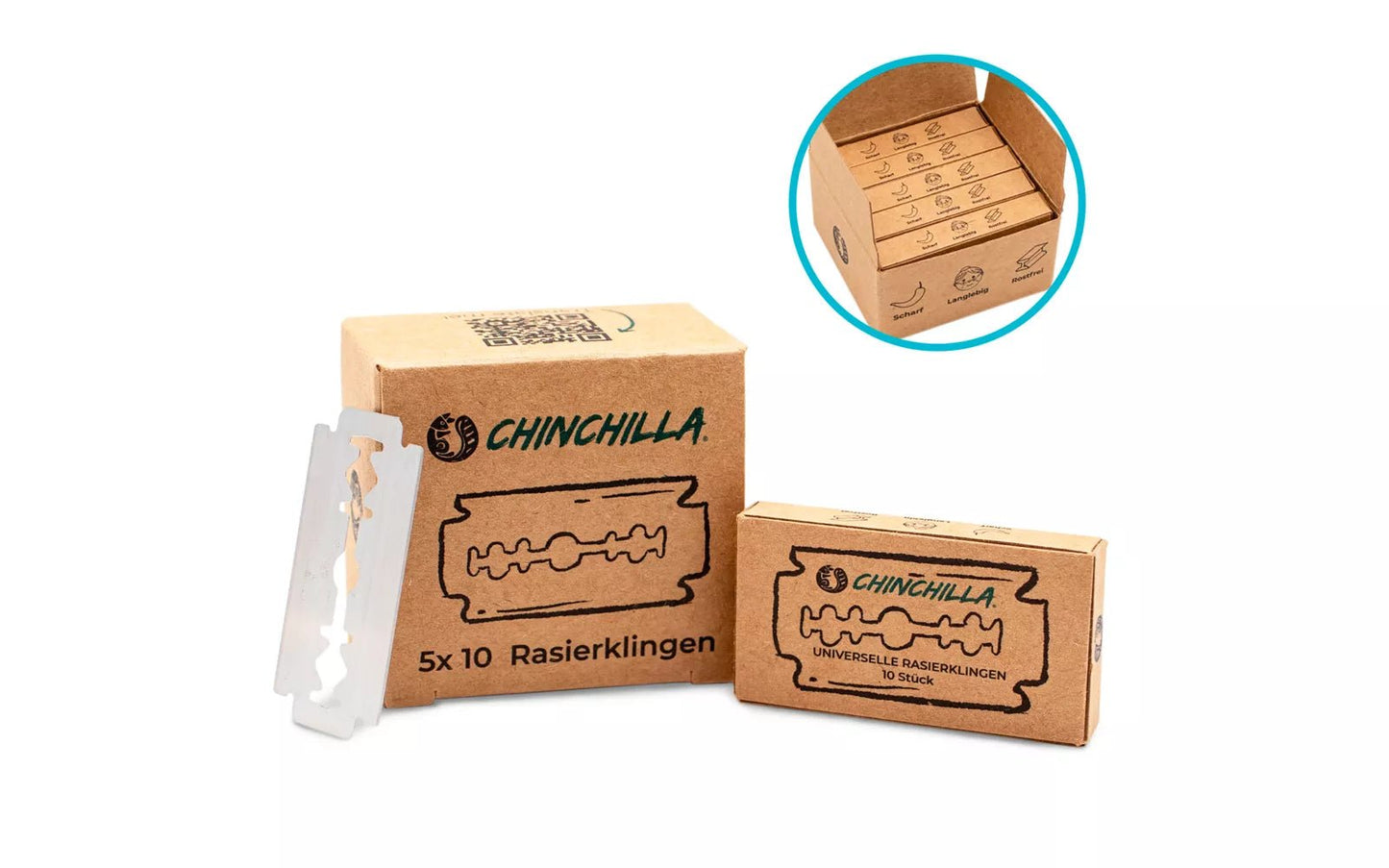 Chinchilla® Rasierklingen 5x 10 Stück - Chinchilla - Wildnissport