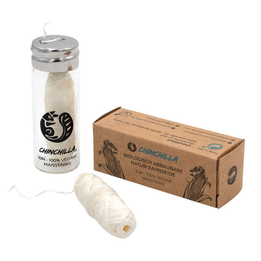 Chinchilla® Vegane Zahnseide aus Maisstärke - 30 Meter - Chinchilla - Wildnissport