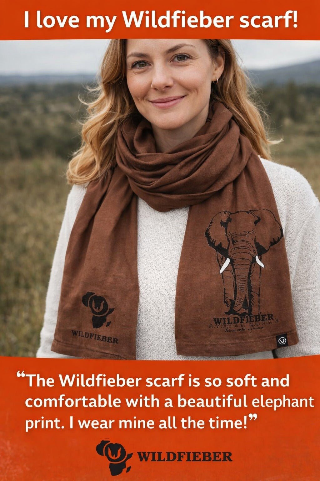 Elephant Baumwoll - Schal - Wildfieber - Wildnissport