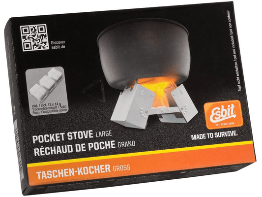 Esbit Taschenkocher groß Trockenbrennstofftabletten (12x14g) - Esbit - Wildnissport