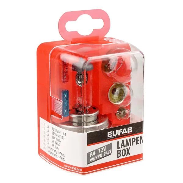 Eufab Lapmenbox H4 12V Autolampenersatzkasten - Wildnissport - Wildnissport