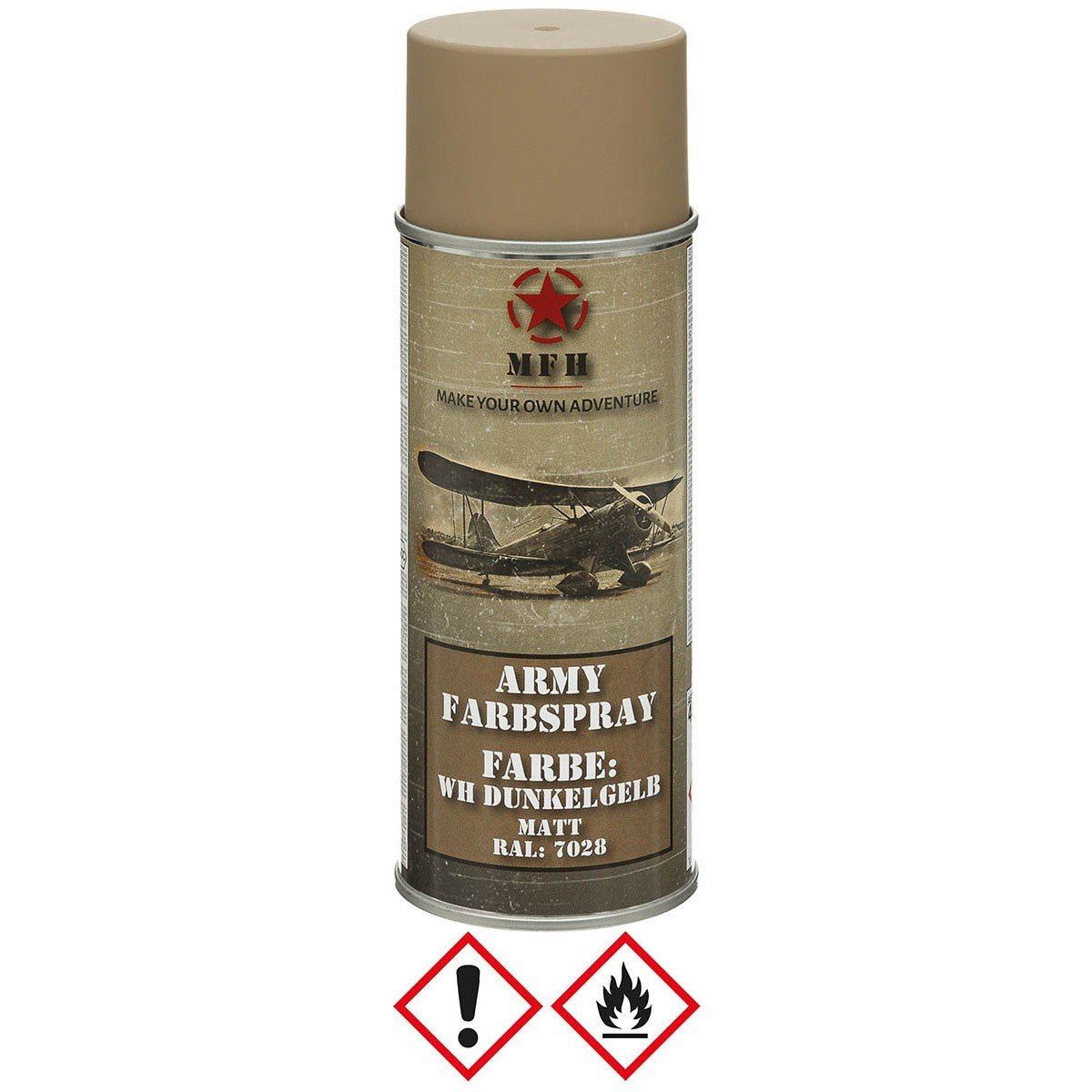Farbspray Army 400ml WH Dunkelgelb matt - MFH - Wildnissport