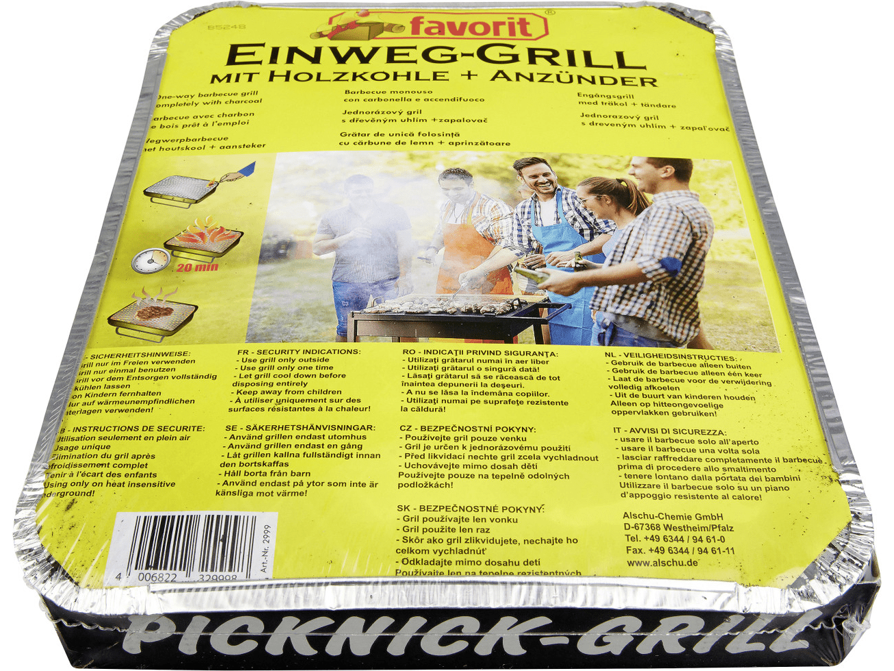 Favorit Einweg - und Picknick - Grill - Favorit - Wildnissport