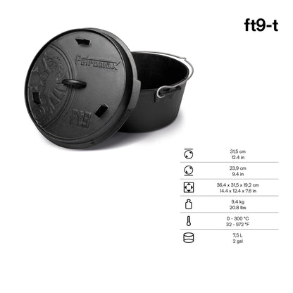 Feuertopf planer Boden FT9 - T - Petromax - Wildnissport