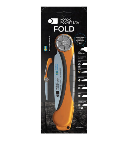 FOLD, klappbare Säbelsäge, Orange/Black - Nordic Pocket Saw - Wildnissport