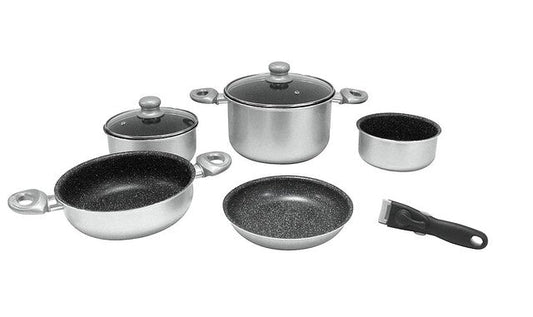 Gimex Topfset 8 - tlg. Silver Line Aluminium - Gimex - Wildnissport