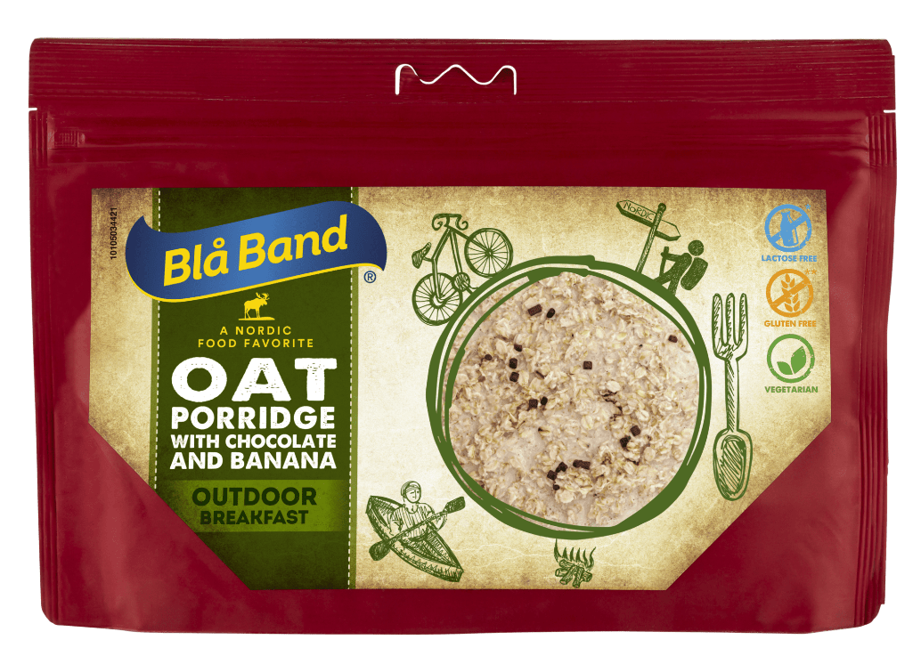 Haferbrei mit Banane und Schokolade Trekkingnahrung - Blå Band - Wildnissport