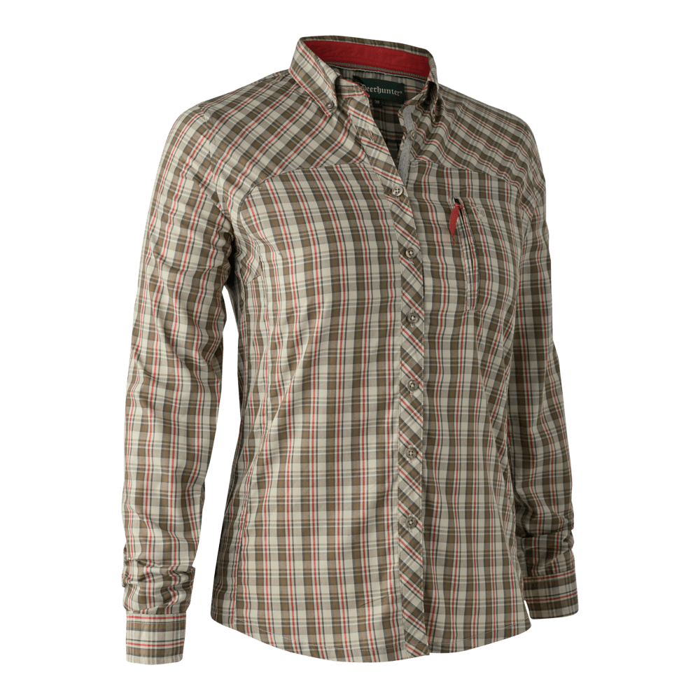 Heather Hemd Damen Bluse Red Check - 36 - Deerhunter - Wildnissport