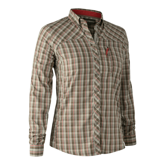 Heather Hemd Damen Bluse Red Check - 36 - Deerhunter - Wildnissport