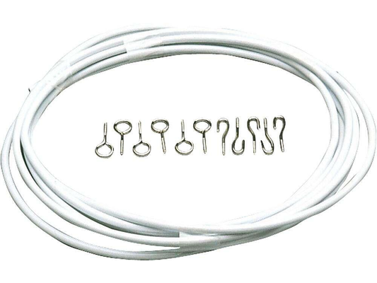 MOVERA Gardinenspirale mit Haken und Ösen (10m)