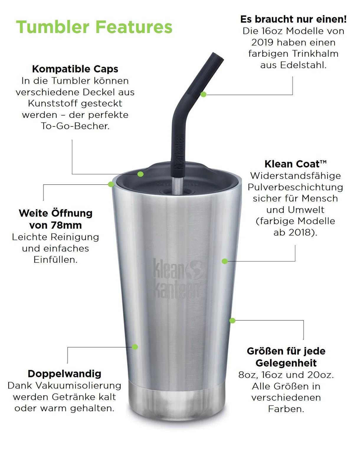 Klean Kanteen To - Go - Becher Berry Bright (matt) 473ml - Klean Kanteen - Wildnissport