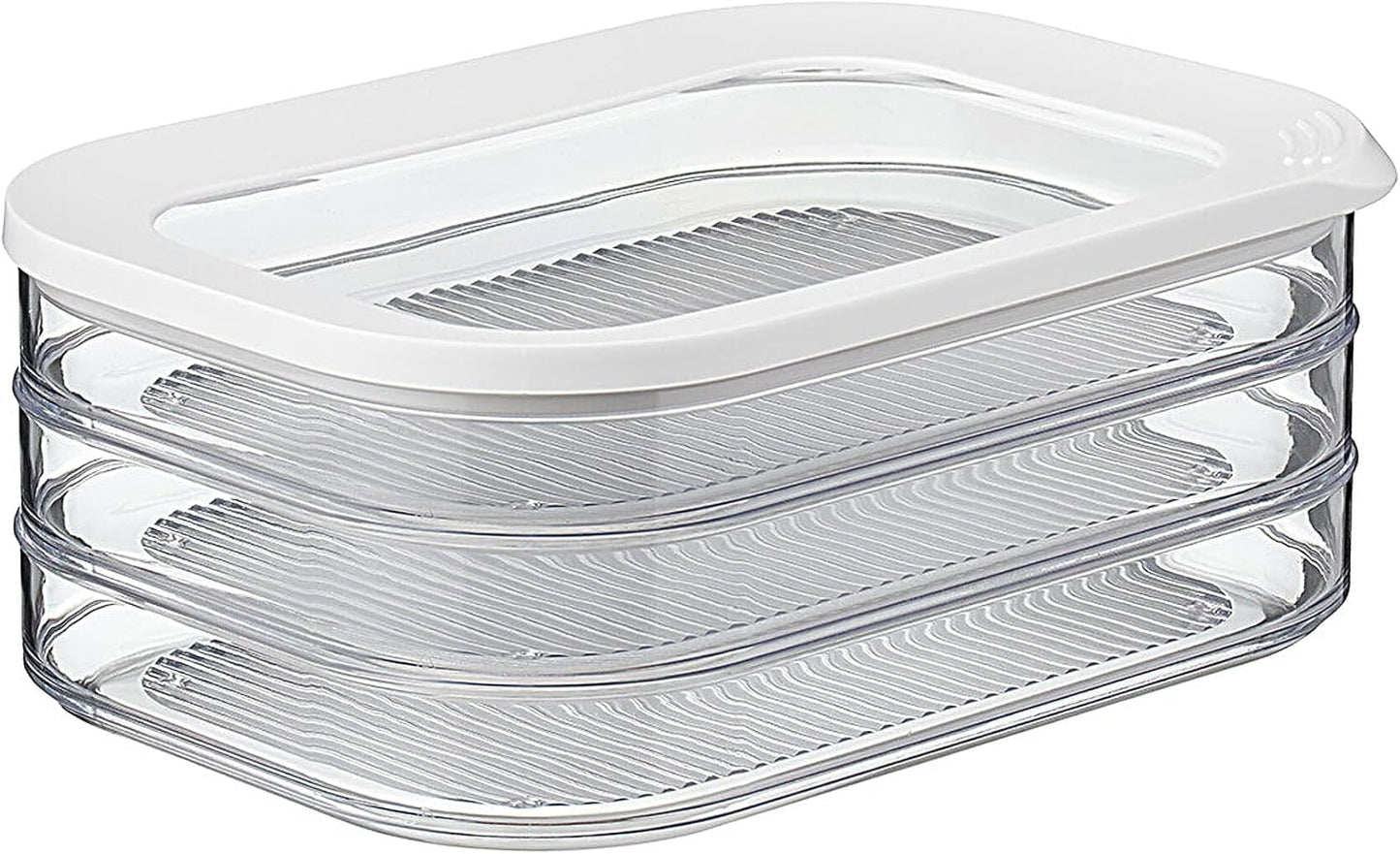 Mepal Aufschnittbox für Kühlschrank mit 3 Lagen - 3 x 550 ml - Weiß - Mepal - Wildnissport