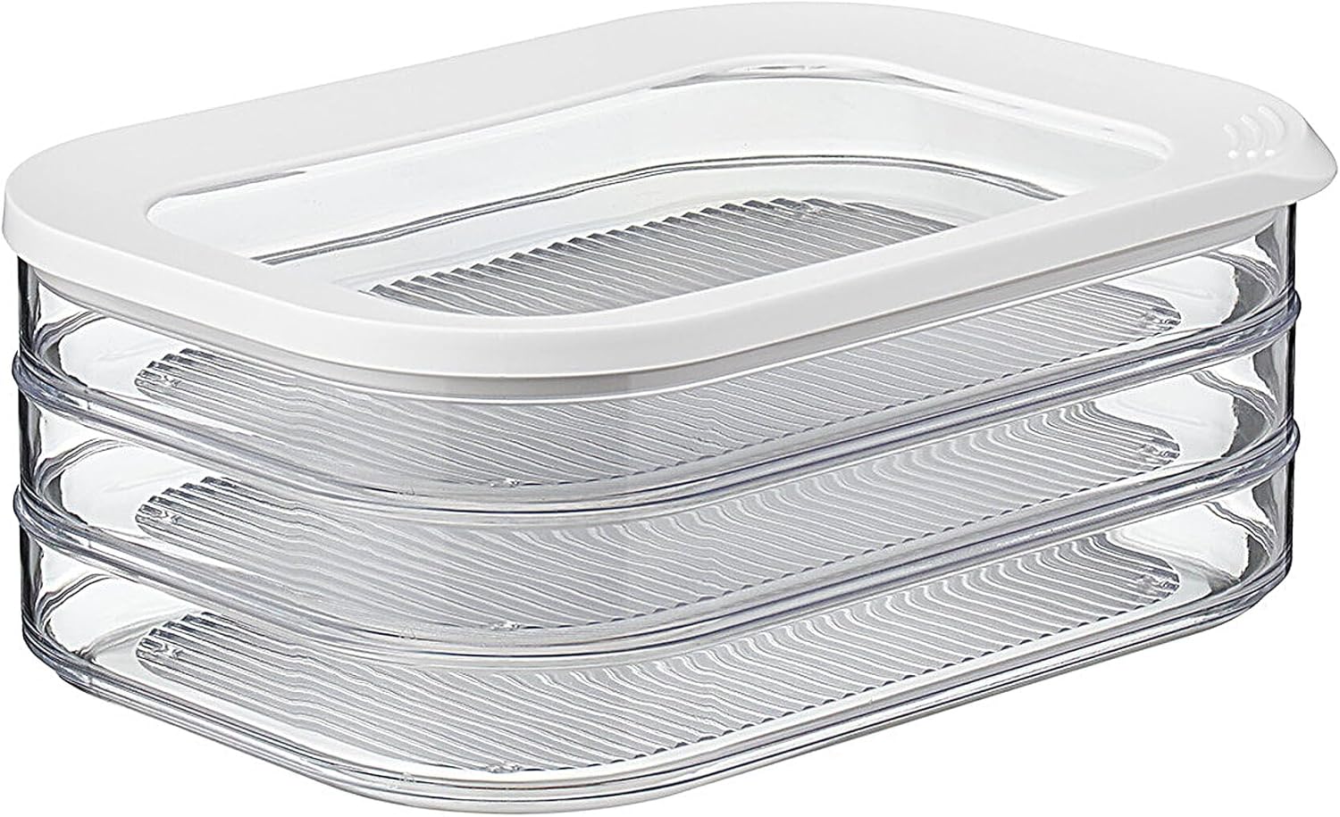 Mepal Aufschnittbox für Kühlschrank mit 3 Lagen - 3 x 550 ml - Weiß - Mepal - Wildnissport