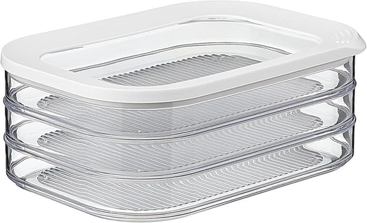 Mepal Aufschnittbox für Kühlschrank mit 3 Lagen - 3 x 550 ml - Weiß - Mepal - Wildnissport