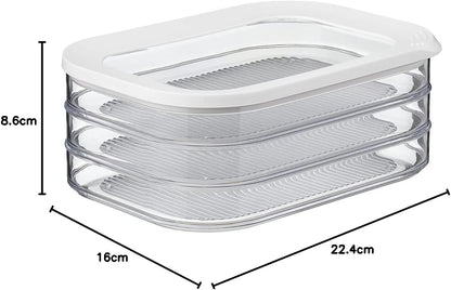 Mepal Aufschnittbox für Kühlschrank mit 3 Lagen - 3 x 550 ml - Weiß - Mepal - Wildnissport