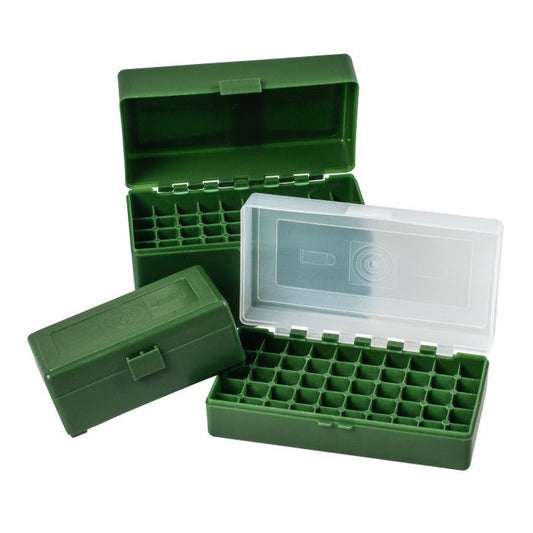 Munitionsboxen aus Kunststoff für 50 Patronen Kal. .223 Kal. .30 - 06 - Fritzmann - Wildnissport