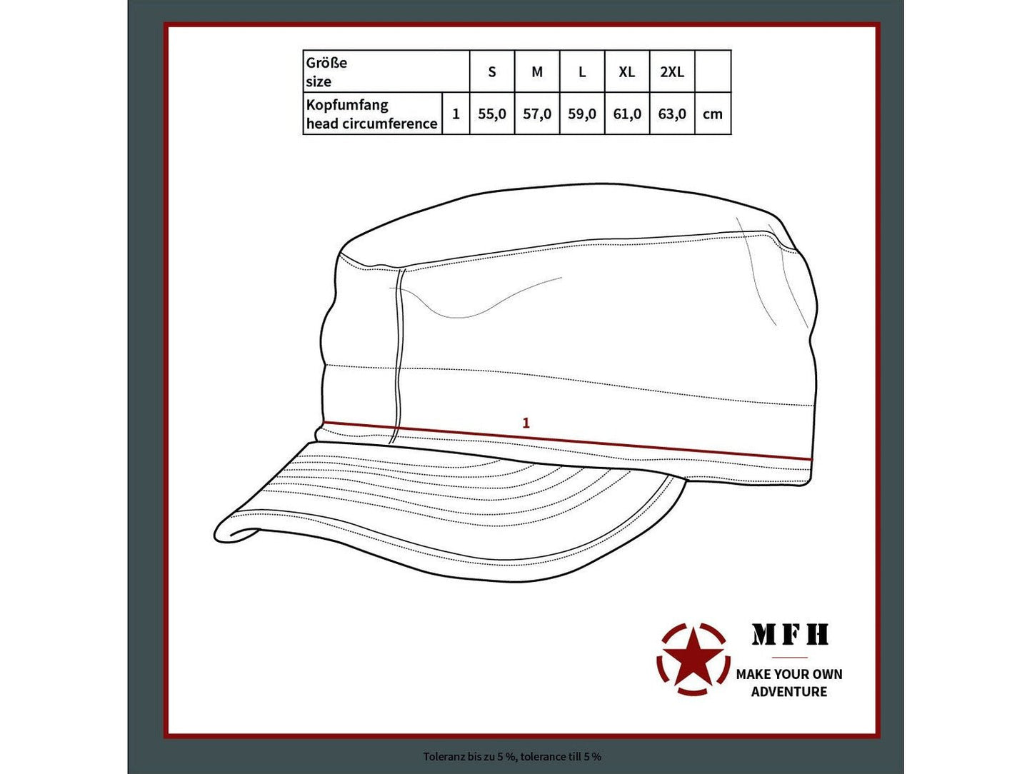Mütze US BDU Feldmütze, Rip Stop Schwarz/Black - S - MFH - Wildnissport