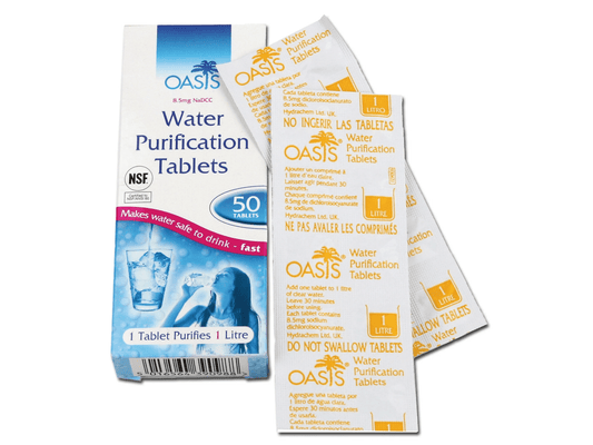 Oasis Wasserreinigungstabletten (50 Stück) - Oasis - Wildnissport