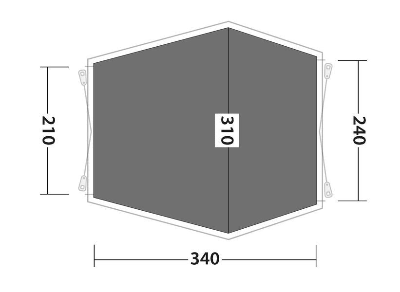 Outwell Bodenplane Woodcrest (340x310 cm) - Outwell - Wildnissport