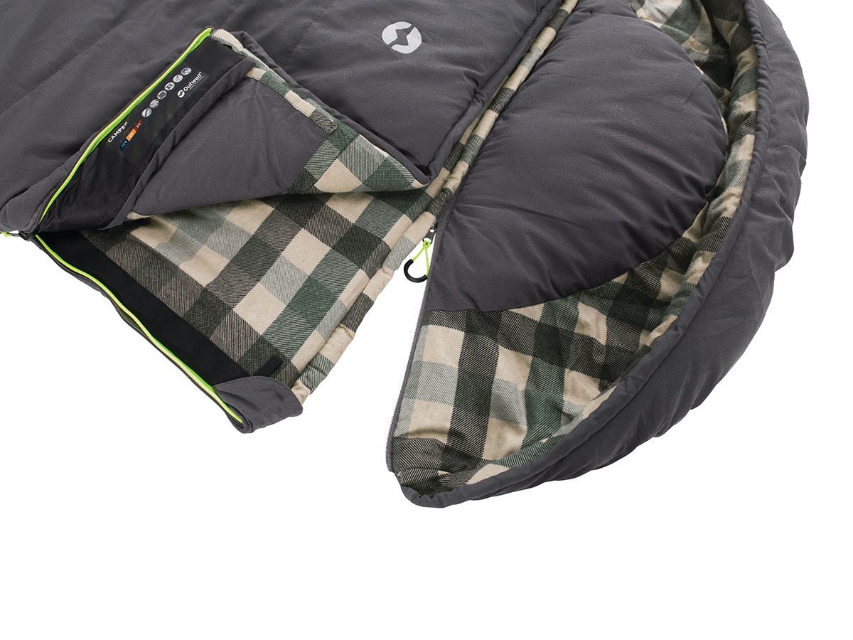 Outwell Camper Schlafsack, grau, Einheitsgröße rechts - Outwell - Wildnissport