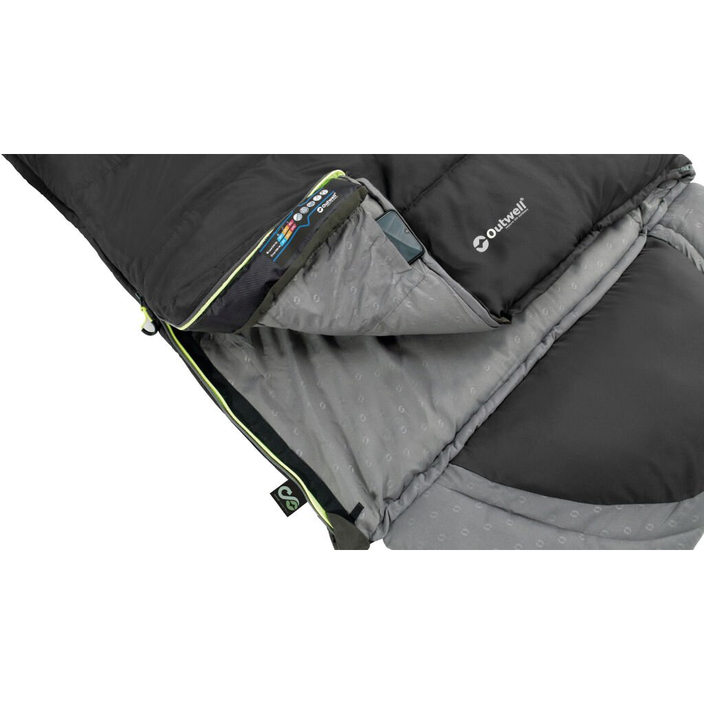 Outwell Unisex Contour Schlafsack, Midnight Black, Rechts - Outwell - Wildnissport